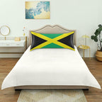 Satin Pillowcase for Hair and Skin, Jamaica Flag Silk Pillowcase Soft and Cozy Body Pillow Covers, Queen Size Satin Pillow Cases with Envelope Closure(20x30 Inch), 1PC