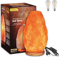 Himalayan Pink Salt Lamp with On/Off Switch – Natural Crystal Salt Rock Lamp, Hand Carved Himalayan Salt Lamp with Wooden Base, Night Light for Bedroom, Home Decor & Relaxation, lampara de sal