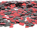 60g Party Confetti, Lightweight PVC Table Scatters with Mixed Colors and Shapes, for Wedding Birthday Night Party Decorations (Heart peach and plum mixed style)
