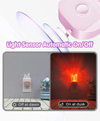 L LOHAS LED Kids Night Light, 8 RGB Color Changing Butterfly Night Lights with Dusk to Dawn Sensor, Acrylic Nursery Nightlight for Baby Room, Toddler Bedroom Decor & Gifts