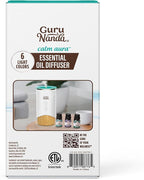 GuruNanda Calm Aura Essential Oil Diffuser, Sleek Modern Aromatherapy Diffuser with Turbo & Mist Modes, Auto Shut-Off Safety, Covers 250 Sq Ft, 100 ml
