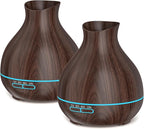 BZseed Aromatherapy Essential Oil Diffusers,2 PCS 550ml High Mist Output Humidifiers for Large Room, Home, Waterless Auto-Off, 7 Color LED Lights Cool Mist Humidifier Ultrasonic Diffusers