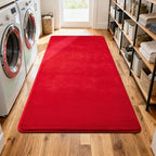 Andecor Shag Runner Rug for Bedroom Living Room, 2x6 Red Washable Fluffy Hallway Runner Area Rugs for Kitchen Boys Girls Kids Room Home Decorations Carpet