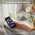 Santebee Sound Machine for Sleep White Noise Machine for Adults Night Light, Luna Pro 507 Soothing Sounds, Dual-stage Alarm&Snooze, Smart App Control Custom Buttons, Dimmable Clock Timer for Baby Kids