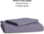 Bedsure Duvet Cover Twin/Twin XL Size - Soft Double Brushed Bedding Set for Kids & Adults, Zipper Closure, 2 Pieces, Includes 1 Duvet Cover (68"x90") & 1 Pillow Sham, NO Comforter, Grayish Purple