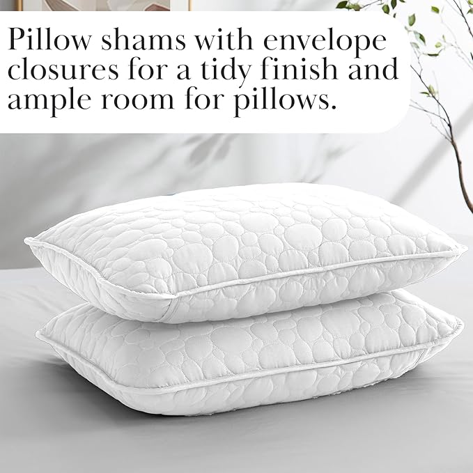 Southshore Fine Living, Inc. Oversized Quilt Bedding Set Lightweight, Prewash Fabric Soft Coverlet Bedspread 2-Piece with One Matching sham (68 in Wide x 98 in Long), Twin/XL, Pebble White