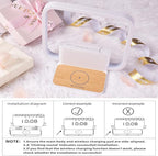 RETEYUNG Sunrise Alarm Clock for Heavy Sleepers,Touch Desk Lamps for Nightstand with Wireless Charger Station for iPhone/Samsung,Sound Machine,Wake Up Light/Snooze/Timer/10 Natural Sounds/3 Dimmable