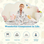 CuteKing Weighted Blanket - Weighted Blanket with Premium Glass Beads - Breathable Heavy Blanket for Comfortable Rest - Soft Thick Blanket All Season(3lbs, 36"x48", HappyPanda)