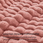 BEDELITE Dusty Pink Throw Blanket for Couch and Bed- Super Soft and Warm 3D Checkered Fluffy Fuzzy Fleece Blanket, Luxurious Plush Cozy Blanket for Room Decor Fall and Winter, 50x60 inches
