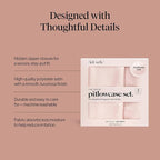 Kitsch Satin Pillowcase with Zipper for Hair & Skin - Softer Than Silk Pillow Cases, Smooth Cooling Satin Pillow Case, Wrinkle-Free, Machine Washable - Pillow Cases Standard Size 19x26 - Blush, 2pcs