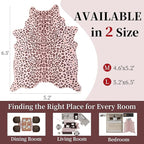 Leopard Rug, Cheetah Print Area Rug 5.2x6.5 Feet Faux Animal Print Skin Carpet for Living Room Bedroom Home Decor (Pink)