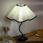 WSYEAR 3 Color Bedside Nightstand Lamp for Living Room and Bedroom - Traditional Tall Retro Desk Lamp with Black Base for Kids Reading
