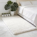Shag White Rug Small 2x3 Area Rugs for Bedroom Dorm Living Room - Non Slip Ultra Fluffy Shaggy Bedside Area Rugs for Kids Room, Girls Room, Study, Office, Entryway, Playroom, Modern Carpet