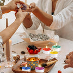 50 Pack Unscented Assorted Colors Tealights Candle - 4+Hour Clean-Burning Votive Smokeless Tea Lights for Home Decor, Rituals, Shabbat & Anniversaries & Relaxation.