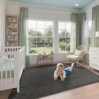 Grey Solid Plush Shag Rug 5x7 – Fluffy Soft Long Pile Indoor Non-Slip Rugs for Living Room, Bedroom, Bedside, Kids Room, Playroom, Cozy Modern Solid Color Carpet