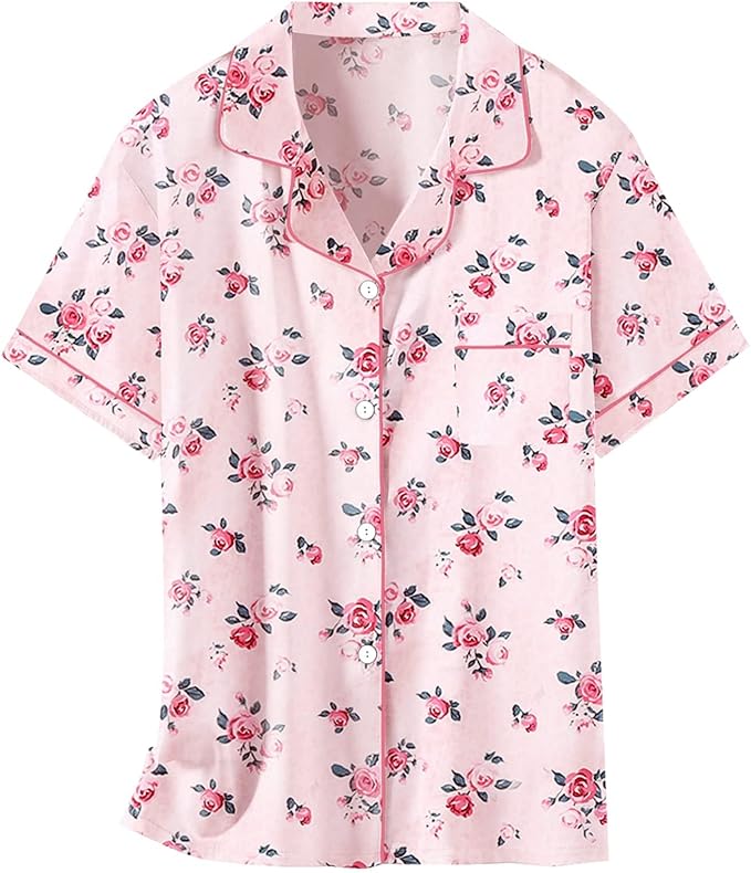 Girls & Womens Satin Pajamas Set, Silk Button-Down Sleepwear 2 Piece Nightwear, 3 Years - Women XXL
