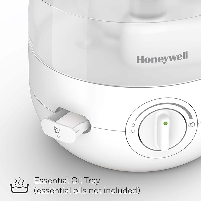 Honeywell Mini Cool Mist humidifier, Easy to Fill and Clean, humidifier for small Bedroom, Kids Rooms, or office. Ultra Quiet Operation and Auto Shut-Off - White, HUL525W