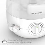 Honeywell Mini Cool Mist humidifier, Easy to Fill and Clean, humidifier for small Bedroom, Kids Rooms, or office. Ultra Quiet Operation and Auto Shut-Off - White, HUL525W
