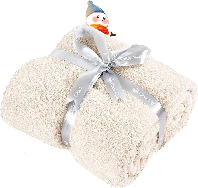 Ailemei Direct Knit Throw Blanket for Bed, Soft Thin Blankets for Sofa, Couch, Camping, Office Chair, Cozy Touch Lightweight Breathable Blanket All Season Use, Sand 50"x70"