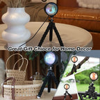 JIMEI Sunset Lamp Projector Led Lights for Bedroom Night Light RGB Lights Sun Sunlight Sunrise Lamp 10w 360° Rotation Mood Lighting Home/Room Decor Christmas Gifts for Women,Triangle Multicolor