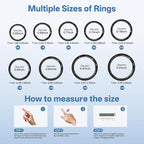 Smart Ring for Women Men, Health Fitness Tracker Ring with Heart Rate/Sleep Tracker/Blood Oxygen/HRV/Stress/Calorie/Steps, IP68 Waterproof for iOS & Android, No APP Fees(Black,11#)
