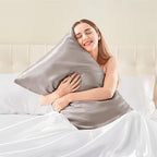 BEDELITE Satin Pillowcase with Zipper, Rose Taupe Pillow Cases Queen Size Set of 2, Super Soft and Cooling Similar to Silk Pillow Cases, Gift for Women Men(20x30 Inches)