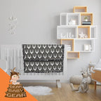 Dear Baby Gear - Reversible Baby Blankets - Soft Nursery Blanket for Newborn - Toddler Blankey - Throw Blanket for Boys & Girls - Infant Blankets - 42x32 (Antlers Grey with Ruffles)