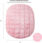 Alomidds Weighted Blanket 7lbs for Adults, Cozy Breathable Weighted Lap Blanket, Small Weighted Blanket Travel, Weighted Lap Pad for Couch, Sofa, Pink, 29" x 24"