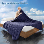 Topcee Weighted Blanket (5 lbs, 36" x 48") Cooling Throw Heavy Blanket for Sleeping Apply to 40-60 lbs, Soft Thick Breathable Blanket with Glass Bead, Easy Care