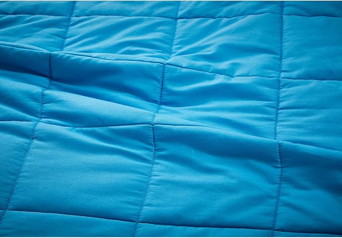 TONGDADA Kids Weighted Blanket | 40''x60'',7lbs | for Child Between 55-80 lbs | Premium Cotton Material with Glass Beads | Teal