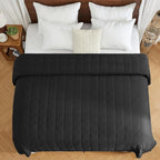 King Size Weighted Blanket for Adults (30 lbs, 80” x 87”, Black) Cooling Heavy Blanket for Sleeping Perfect for 290-310 lbs, Breathable Blanket for Adults & Couple All Season, Machine Washable