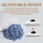 Pillows Queen Size Set of 2 Cooling Shredded Memory Foam Pillows 2 Pack for Sleeping for Side Back Stomach Sleepers