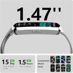 Health Fitness Tracker, Smart Watch with 24/7 Heart Rate, Activity Tracker with Blood Pressure and Blood Oxy-gen Monitor, 120 Sport Mode Waterproof Sleep Tracker for Women Men