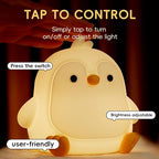 Led Cute Penguin Night Light, Dimmable Timer Nursery Kawaii Lamps, Super Squishy Silicone USB Rechargeable Touch Control Bedside Lamp, Used for Camping Party Room Decor(Penguin)