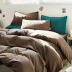 Cottonight Brown Comforter Set California King Bedding Set Solid Modern Chocolate Color Blanket Quilts Soft Fashion Solid Cal King Set for Women Men