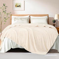Exclusivo Mezcla Fleece Twin Size Bed Blanket, Ultra Soft, Lightweight and Fuzzy White Blanket for Women, Home Decor, 60x80 Inches