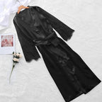 Uillui Lace Silk Robes for Women Long Sexy Satin Kimono Robe Bridesmaids Wedding Party Lingerie Robe Loungewear Sleepwear