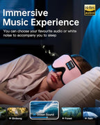 Sleep Mask with Bluetooth 5.4 Headphones, Wireless Music Sleep Eye Mask for Side Sleepers, 3D Contoured Comfort & Built-in HD Stereo Earphones, Blackout for Travel (Peach Pink)