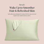 Kitsch Satin Pillowcase with Zipper for Hair & Skin - Softer Than Silk Pillow Cases, Smooth Cooling Satin Pillow Case, Wrinkle-Free, Machine Washable - Pillow Cases Standard Size (19x26) - Sage