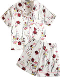 Girls & Womens Satin Pajamas Set, Silk Button-Down Sleepwear 2 Piece Nightwear, 3 Years - Women XXL