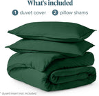 Bare Home Bedding Duvet Cover Full Size - Premium 1800 Super Soft Collection - Lightweight, Cooling - Soft Breathable Bedding Duvet Cover (Full, Forest Green)