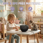 Essential Oil Diffuser, Small Ultrasonic Aromatherapy Diffuser with Auto-Off Function, Cool Mist Humidifier with 2 Modes, Fragrance Aroma Diffuser for Bedroom, Home Scent Diffuser 100ml (Black)