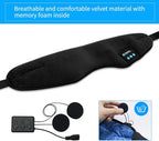 Wireless Sleep Mask,SKEYEOL Sleep Headphones,Adjustable&Washable Music Travel Sleeping Headset with Built-in Speakers Microphone Hands-Free for Air Travel,Siesta and Sleeping