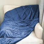 ALANSMA Reversible Weighted Blanket for All Season, Luxury Velvet, Warm and Cool, Adult Kids 7Lb Weighted Blanket, Enjoy Sleeping Anywhere(Blue,40"x60" 7Lb)