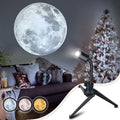 Upgrade Non-Fade Moon Projector Night Light, USB Charging Moon Lamp with 3 Lighting Colors, Angle Bendable Brightness Adjustable Moon Atmosphere Projector, Gift for Kids Wall Ceiling Decor
