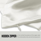 Silk Pillow Cases 2 Pack Soft Breathable and Sliky King Size Pillow Cases Set of 2,Natural Mulberry Silk Pillowcase Set of 2 for Hair and Skin with Hidden Zipper (Ivory,20"X 36",2pcs)