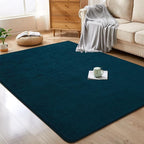 Softlife Navy Blue 4x6 Area Rug for Bedroom Living Room, Solid Non-Slip Fluffy Carpet with Soft Low Pile for Kids Boys Girls, Machine Washable Fuzzy Aethetic Rugs Home Dorm Decor
