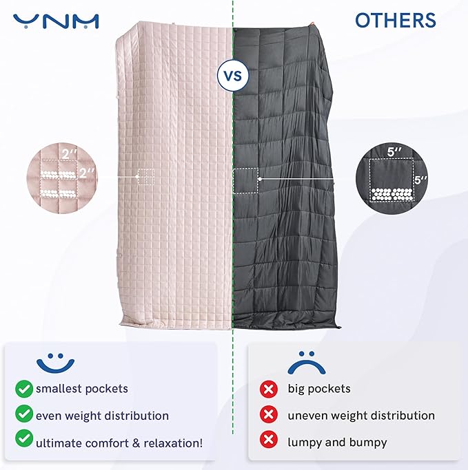 YnM Cooling Weighted Blanket for Adults, 30lbs Heavy Bed Throw Comforter with 100% PE Fabric, Ideal for Hot Sleepers or Summer Days(88x104 Inches for Queen/King Bed, 30 Pounds, Pink)