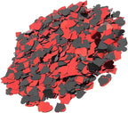 60g Party Confetti, Lightweight PVC Table Scatters with Mixed Colors and Shapes, for Wedding Birthday Night Party Decorations (Heart peach and plum mixed style)