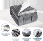 Cottonblue Sherpa Weighted Blanket 15 lbs, Fleece Flannel Heavy Blanket Twin Size, Soft Cozy Fuzzy Weighted Blankets 48 x 72 inches, Idea Gifts for Adults Birthday